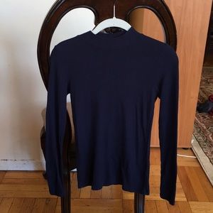 Navy blue long sleeve top